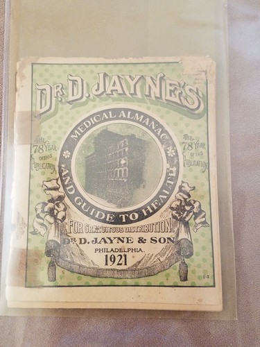 Dr. D. Jayne's Medical Almanac and Guide to Health 1921 - 第 1/2 張圖片