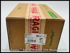 BGA36025 ~ Square D I-Line BGA36025 PowerPacT B 25A 3P MCCB ~ Sealed Surplus