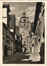 Old postcard postcard Rothenburg-Weisser Turm with Georgengasse GERMANY (1076099)