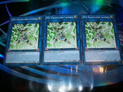 3x PSY-Framelord Lambda 1st Edition Common BLC1-EN095 Yu-Gi-Oh!