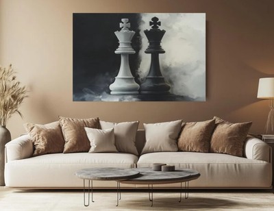 Chess Piece Painting | Chess Artwork | Chessboard Art