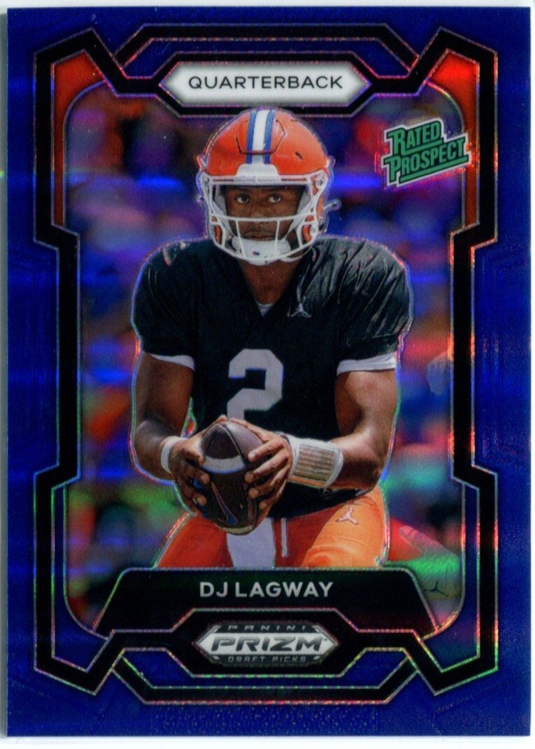 DJ LAGWAY 2024 Prizm Draft Picks BLUE PRIZM Rated Rookie /199