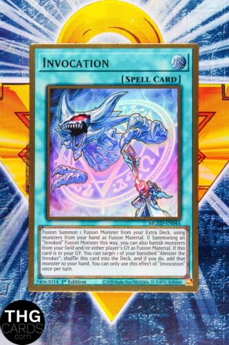 Invocation MGED-EN044 1st Ed Premium Gold Rare Yugioh Card - Picture 1 of 2