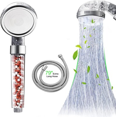 #ad #ad Vortex Shower Head with 79” Hose Ionic Filter Filtration Turbo High Pressure Wa $7.73