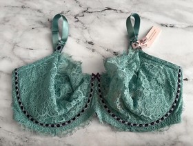 Victoria's Secret Nwt Dream Angels Unlined Uplift w/ Sling Teal Lace Bra