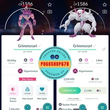 Pokémon PTC Go - Shiny Gigantamax Grimmsnarl ✨ Mini 80k Stardusts