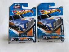 Hot Wheels 83 Chevy Silverado HW Racing 2011 Blue 156/244 2 Variations