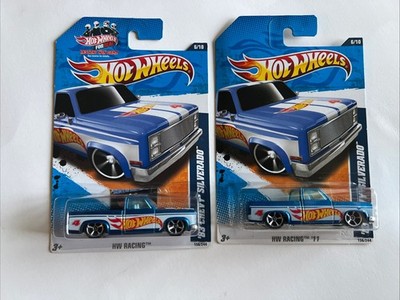 Hot Wheels 83 Chevy Silverado HW Racing 2011 Blue 156/244 2