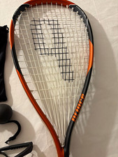 Prince Racquetball Racquet Orange/Black w/ Bag, Wrist Strap Protective Eyewear