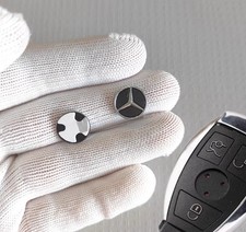 Fit For Mercedes Benz Star 2 Pieces Emblems Key Replacement Fob Badge New