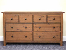 Brown Wood 7-Drawer Chest of Drawers, Freestanding, Knob Handles
