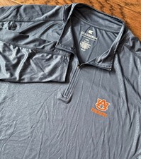 Auburn Tigers Mens 1/4 Zip Pullover Shirt XXL Navy Blue War Eagle L/S Colosseum