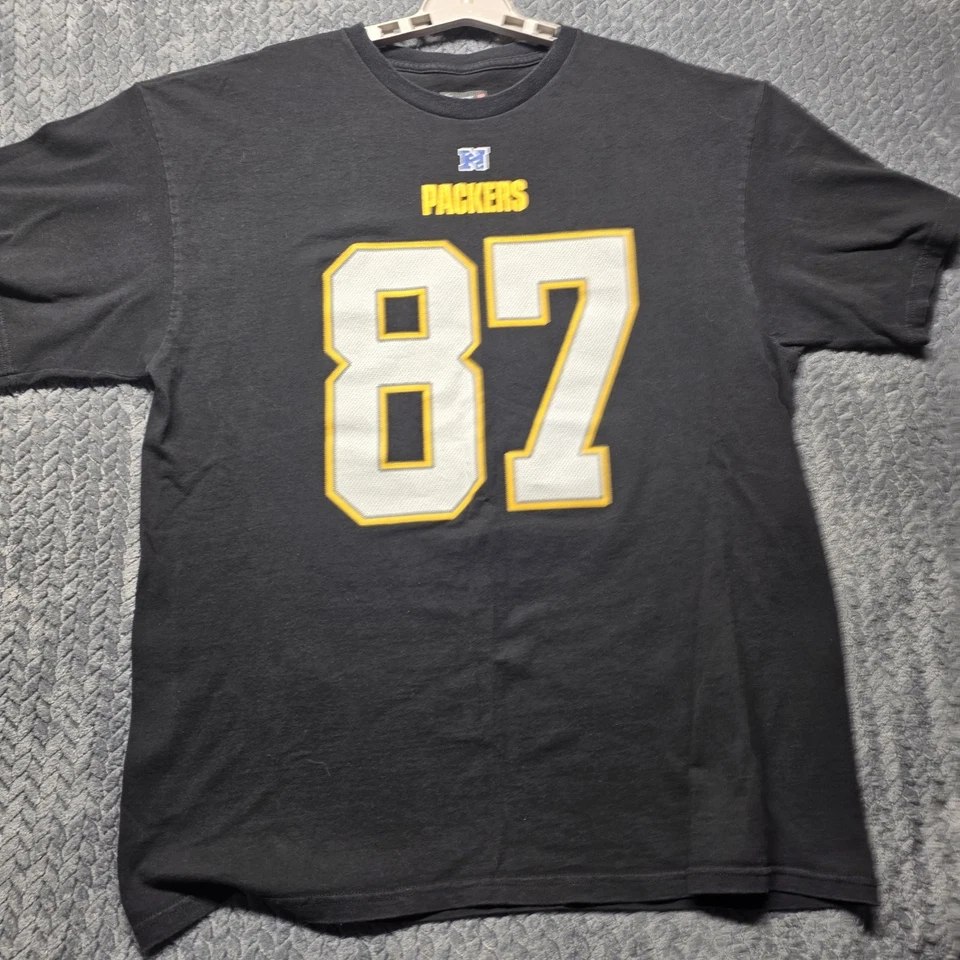 Camiseta de hombre Green Bay Packers Jordy Nelson #87 ropa del equipo de la NFL XL negra dorada Foto 2 de 4
