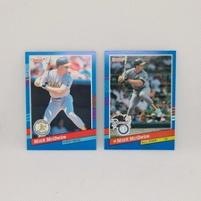 Donruss 1991 Mark McGwire Oakland Athletics First Base & All-Star Cards Lot