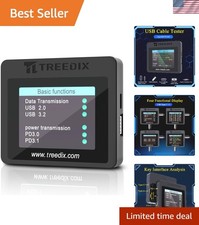USB Cable Tester with Color Screen for PD 3.0 3.1 Detection Continuity Check