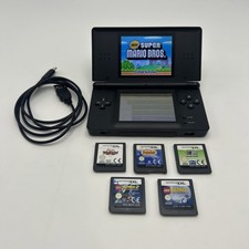 Nintendo DS Lite Console Bundle with Games & Charger - Black