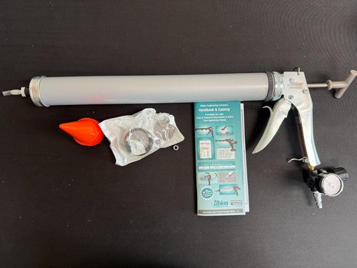 Albion 30oz Air-Powered Bulk Caulking Gun with Teflon Barrel, Regulator, and Air