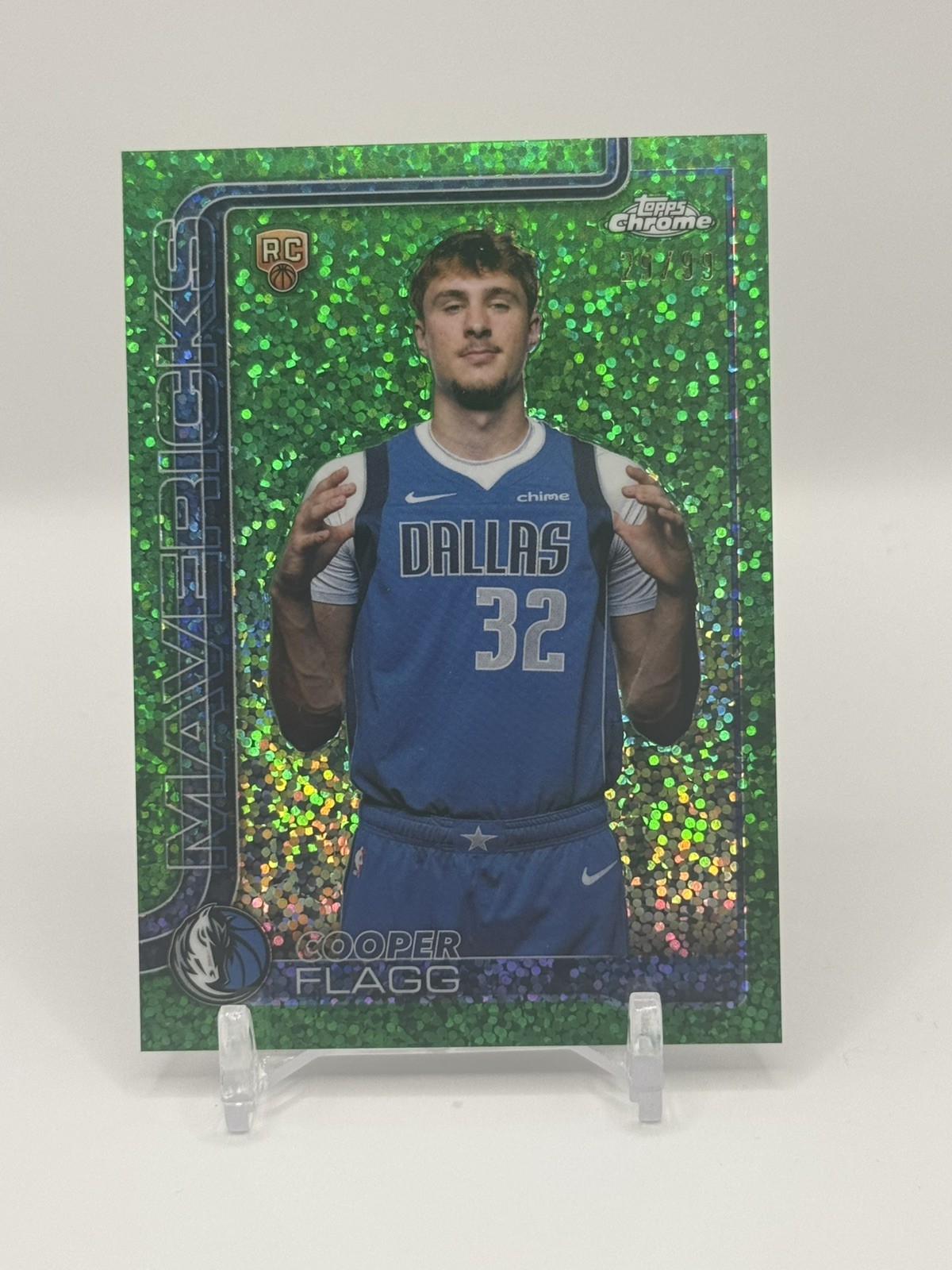 2025-26 Topps Chrome Cooper Flagg Image Variation RC Green Speckle 29/99 #251💎