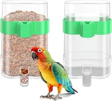 CLPOAWC Bird Water Dispenser, Bird Cage Feeder, Parakeet Cage Accessories, 2