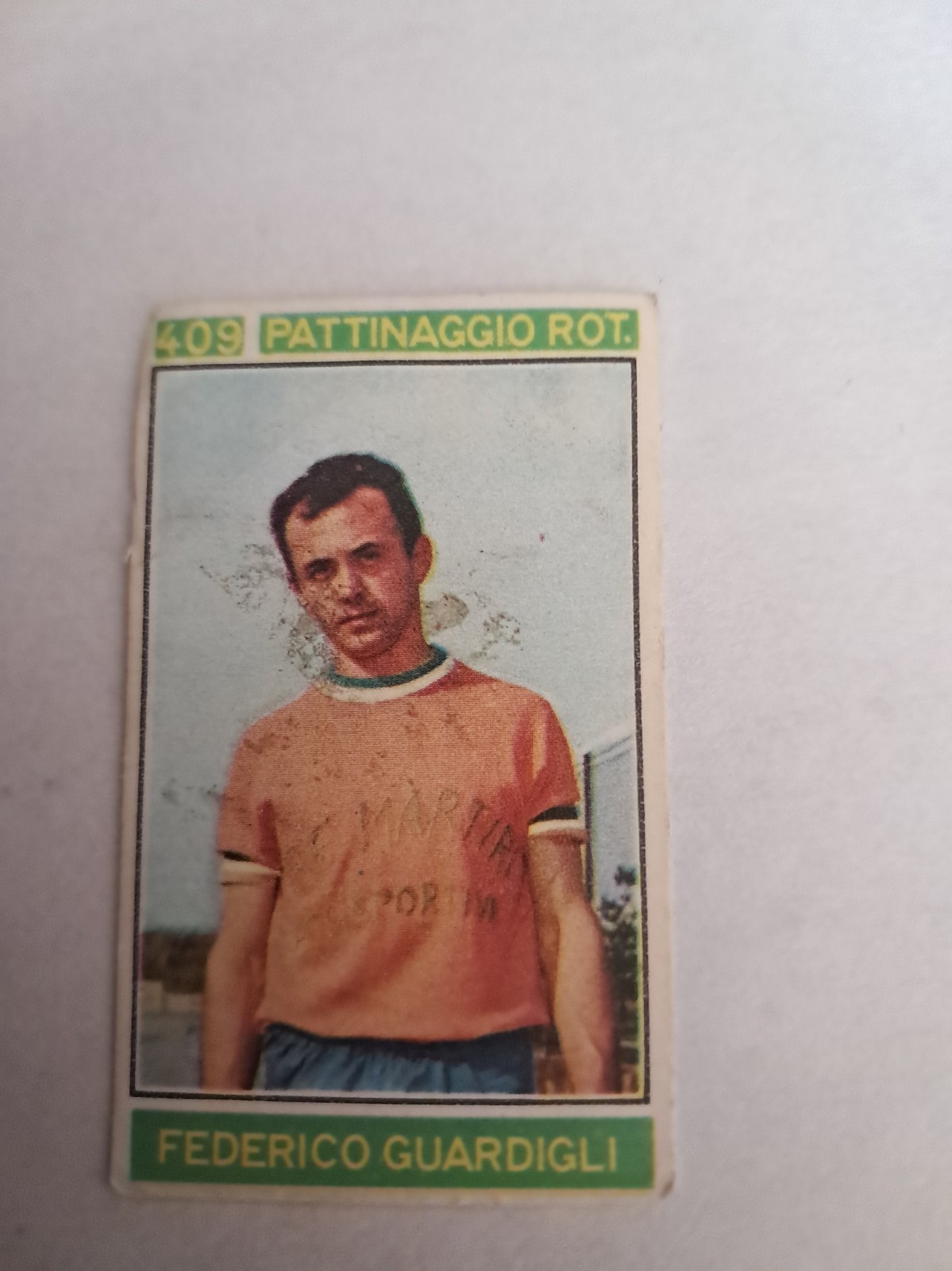 FIGURINA PANINI CAMPIONI DELLO SPORT 1967 68 RECUPERATA 409 FEDERICO GUARDIGLI