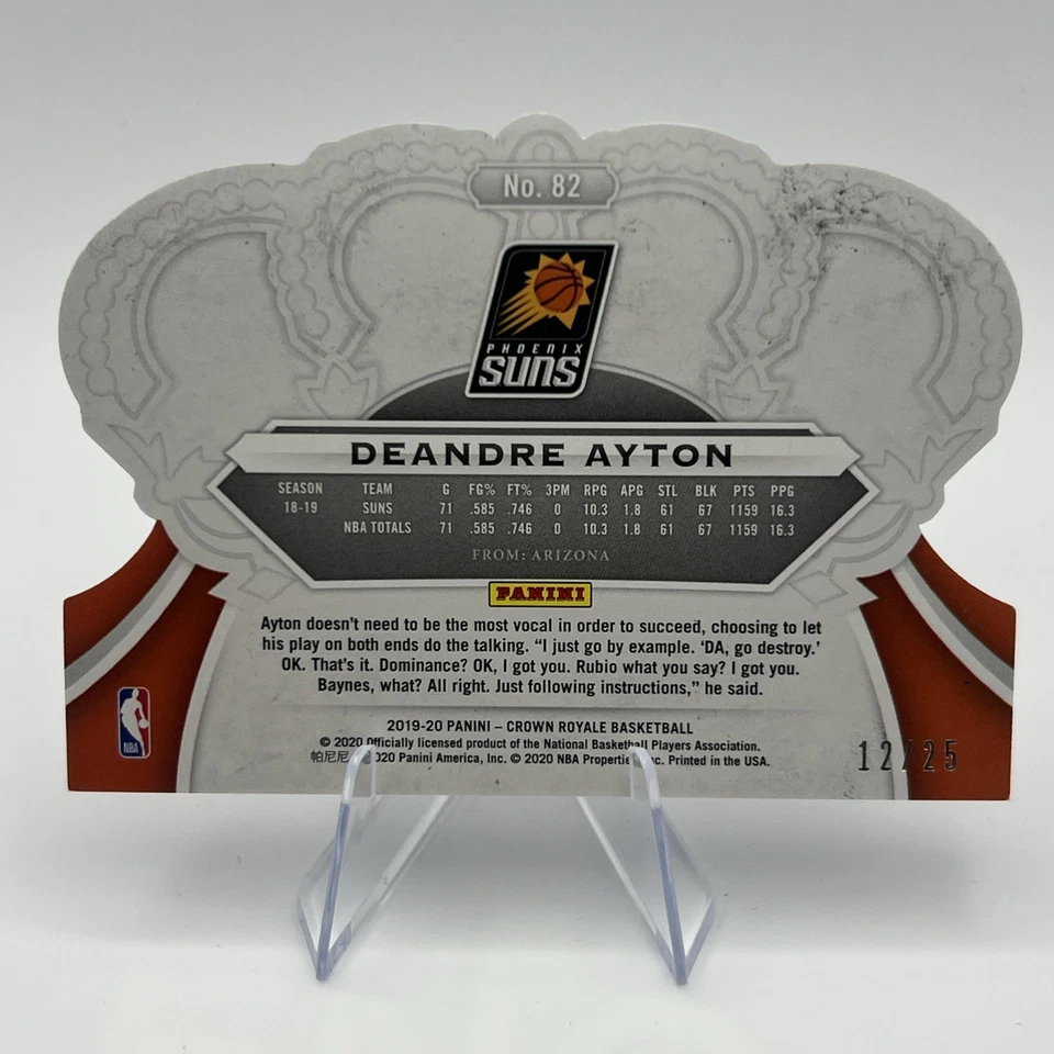 2019-20 Panini Crown Royale - DeAndre Ayton #82 Purple Crystal /25 - Image 2 of 2