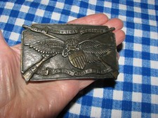 VTG 1976 Our American Heritage The Second Amendment Brass Belt Buckle