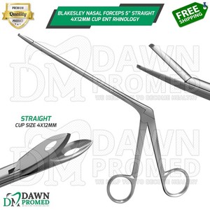 Pinza Nasale Blakesley 90&deg; Angolata 3,5mm - Strumento ENT Rinologia, Atraumatico, Nuova