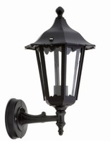 Wandlaterne IP44 Rustikal Aluminium E27 Schwarz Leora AußEnleuchte Lampe Haus