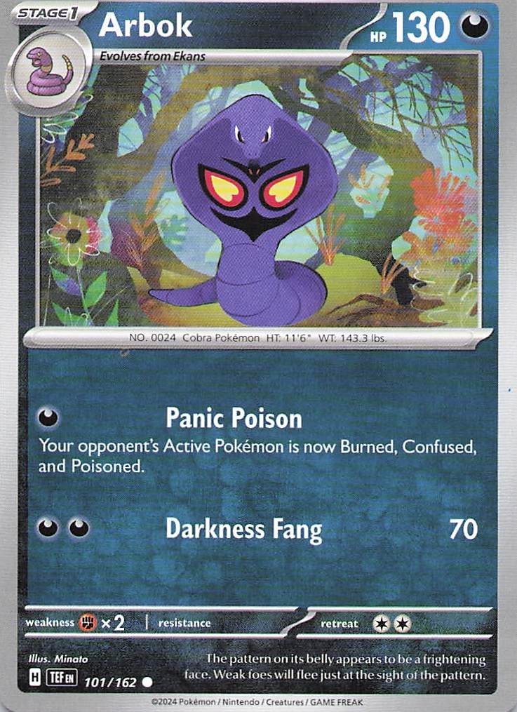 Pokemon Card - Arbok - (101/162 - Temporal Forces)