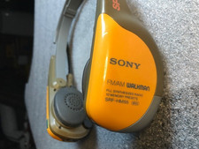 Vintage Sony Walkman Sports SRF-HM55 AM FM Radio Yellow Headset Tested Working