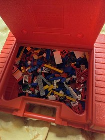 Vintage 1985 LEGO Red Carrying Case Storage Box - Very Good - 85RS2