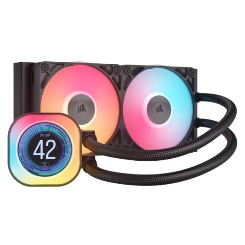 Corsair Icue Link Titan 240 Rx Lcd Rgb Liquid Cpu Cooler Rx120 Rgb Magnetic Dome