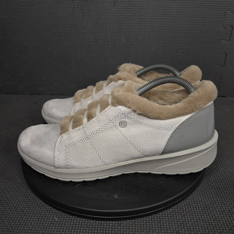 Bzees Golden Shoes Womens Size 11M White Faux Fur Lined Slip On Comfort Walking - Image 3 of 4