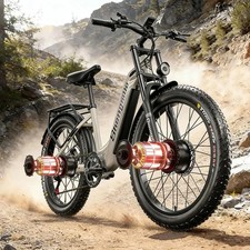 2000W Dual Motor Elektrofahrrad 26 Zoll E-Bike 48V 17.5AH E-Mountainbike 50km/h