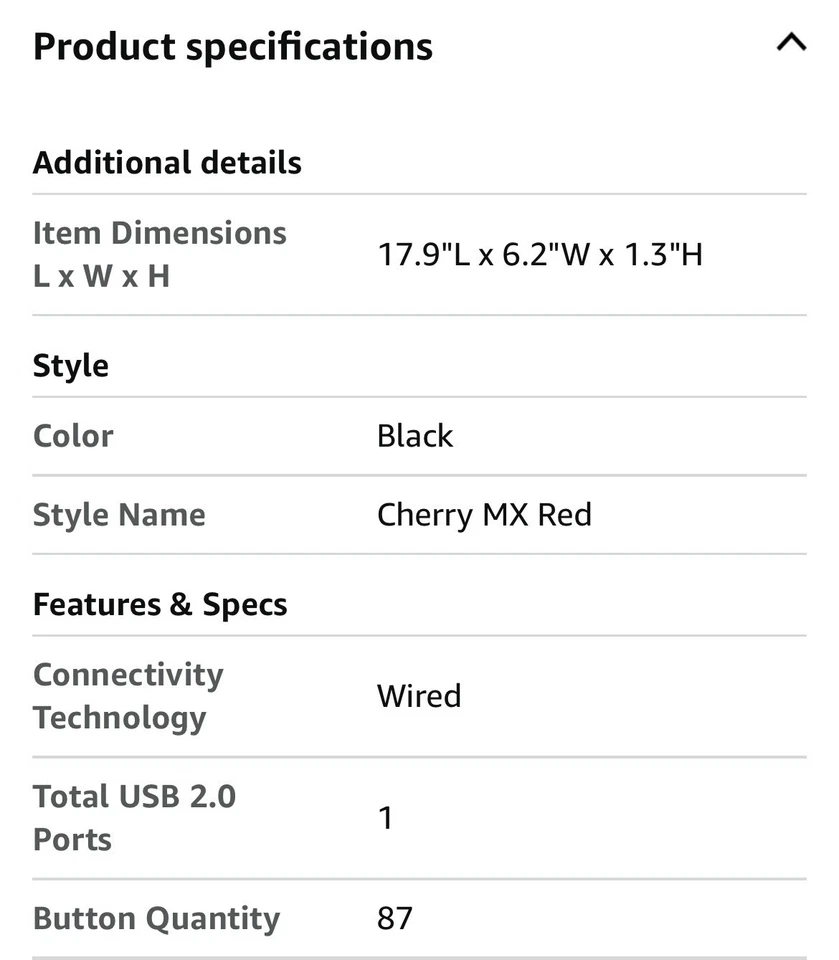 Teclado mecánico para juegos ASUS ROG Strix Flare RGB rojo cereza MX Foto 2 de 3