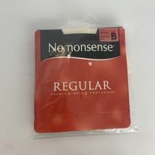 Vtg NOS No Nonsense Regular Pantyhose M54 Off White Sheer Toe Size B