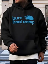 Men'S Casual Hoodie Trendy Burn Boot Camp Sweatshirt for Fitness, Perfect for