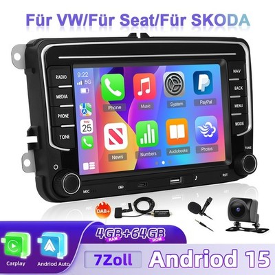 Für VW T6 Transporter Multivan Android 15 Apple Carplay Autoradio GPS DAB 4+64GB