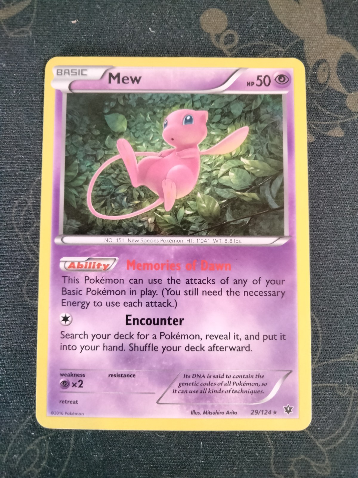 Mew 29/124 Holo Rare Fates Collide Pokemon TCG LP