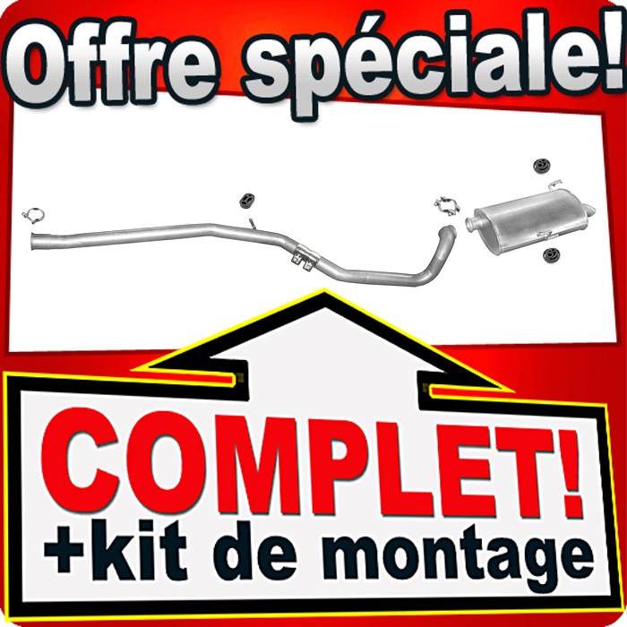 Silencieux d'échappement Peugeot 206 SW 2.0 HDi anti-rouille pour contrôle technique