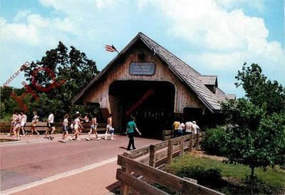 AK-:Zehnders 'Holz Brücke', Gedeckte Brücke, Frankenmuth, siehe Rückseite