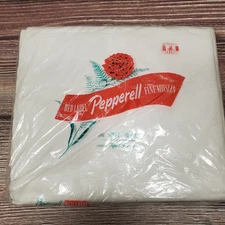 Vintage Pepperell Fine Muslin Solid White Bed Sheet