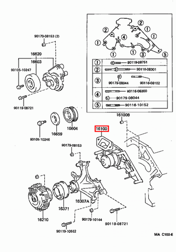 Genuine Toyota Aristo UZS143 Crown UZS131 Soarer UZZ30 1UZ 4.0 Petrol Water Pump - Picture 4 of 11