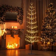 6FT 325L Lighted Starlit Tree, Warm White, for Home, Festival, Party, and Christ