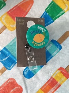 PR ESSENTIALS Brand Women's Adult Easy Peasy Button Badge Reel