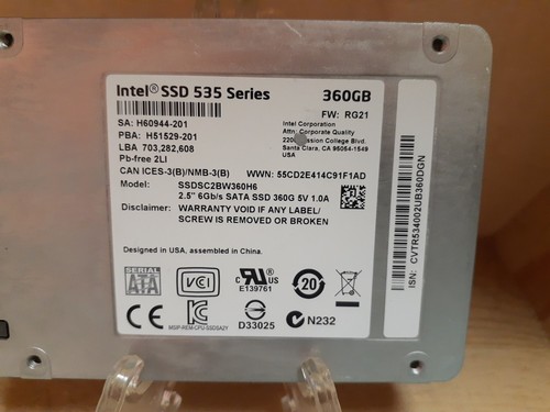 360GB SSD INTELSATA 535 Series MLC 2.5" SSDSC2BW360H6 Solid State Drive - Picture 3 of 3