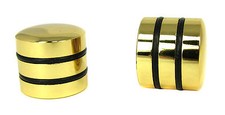 2pc. Gold Dome Knobs with Speed Rings for Guitar Volume Pots  More 