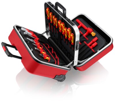 KNIPEX 98 99 15 Werkzeugkoffer ''BIG Twin Move RED'' Elektro Kompetenz 42-teilig 