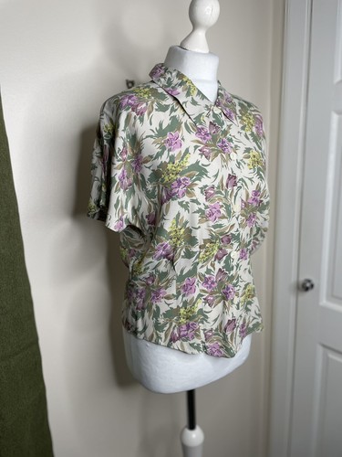 Camicetta floreale vintage Laura Ashley made in Great Britain taglia 12 estiva classica - Foto 2 di 9
