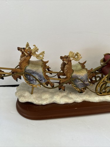 2004 Bradford Thomas Kinkade Night Before Christmas beleuchteter Schlitten kein Stecker - Bild 8 von 11